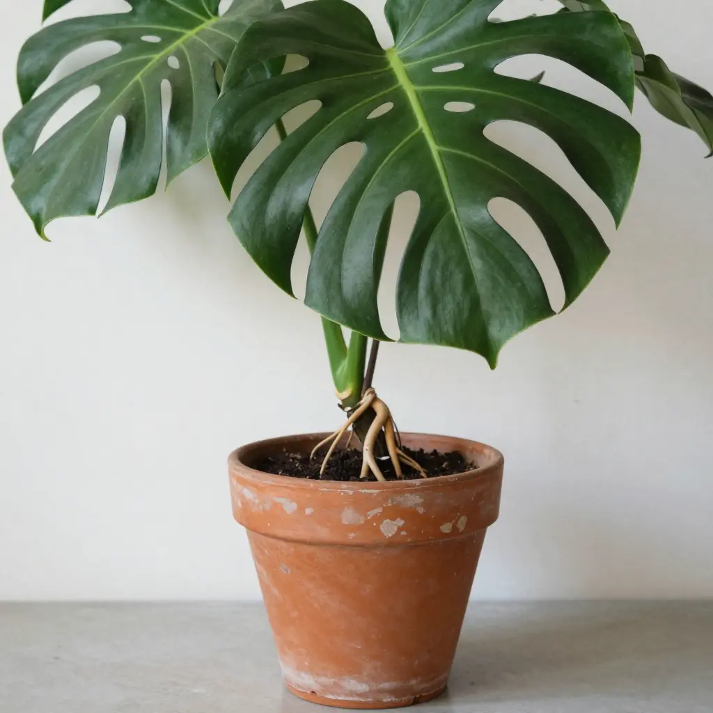 Monstera Deliciosa en maceta de terracota